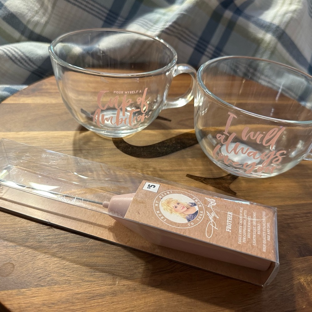 Dolly Parton Limited Edition Glass Coffee Mug Bundle
